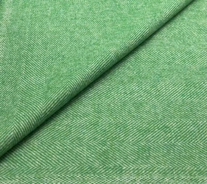 Green Herringbone Mixed Wool Fabric Tweed Fabric Upholstery Cushion Curtain 300g - Picture 1 of 5