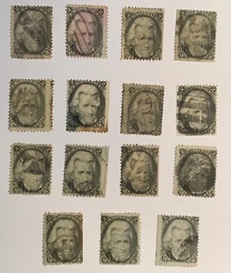 USA 1861-1866 2 CENT JACKSON BRIEFMARKE GEBRAUCHT, SCOTT#73, MEIST PROBLEMLOSE GRUPPE - Bild 1 von 2