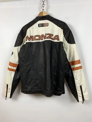 Men's Vintage Speedway Monza Racing Moto Leather Jacket Size XL-XLL - Image 1 of 4