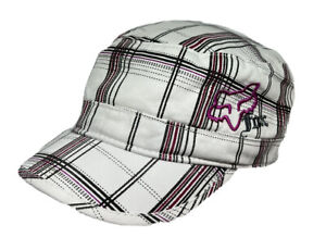 Fox Racing Hat Plaid Cadet Army Cap Style # 58390 One Size Ladies Cotton