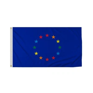 PromoPatriot's Gay European Flag - Multi Size Variation - EU Gay LGBTQ Flag - Picture 1 of 9