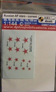 Mark 1 1/144 Scale Russian Air Force Stars Current Decals - Picture 1 of 1