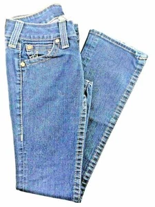 True Religion Straight Leg Dark Wash Low Rise Jeans 27. 27x34 - Picture 1 of 5