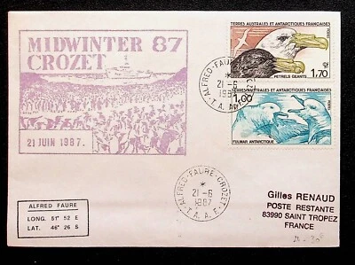 French Southern & Antarctic Territory - 1987 COVER TO FRANCE - EXPEDITION CANCEL - Image 1 of 2