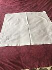 Vintage, White, Linen Tablecloth. Square 77x77cms. (30.5x30.5ins.)