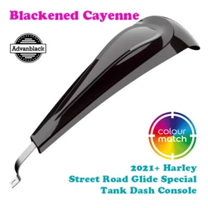 Blackened Cayenne Low-profile Tank Dash Console for 21+ Harley Street Special - Picture 1 of 6