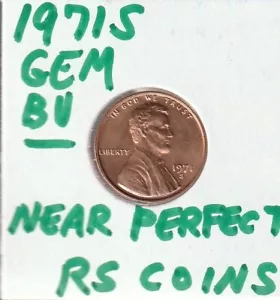 Hermosa gema 1971s sin circular "casi perfecta" centavo Lincoln #81641 envío gratuito - Imagen 1 de 2