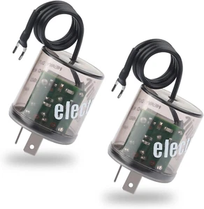 2PCS Flasher Relay for LED Turn Signal with Ground Wire12V 2 Pin Led - Picture 1 of 6