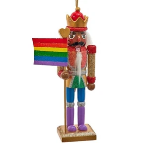 Kurt S. Adler 6 Inch African American Black Gay Pride Nutcracker Ornament ~ L... - Picture 1 of 1