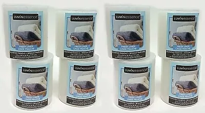 Lot (8) Luminessence Fresh Linen Scented Pillar Candles 2.5 In. X 2.8 In. 7 ozEa - Image 1 of 4