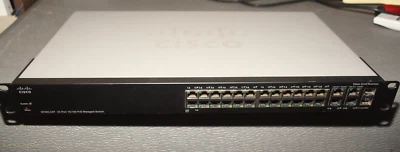 NO! Cisco SF300-24P 24 Port 10/100 PoE + 4 x 1GB Uplinks Network Ethernet Switch - Image 1 of 4