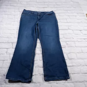 Maurices Mid Rise Boot Cut Dark Wash Womens Blue Jeans Sz 16 - Picture 1 of 12
