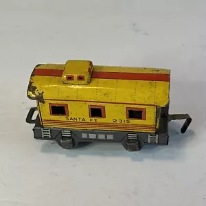 Vagón de tren de hojalata vintage HAJI Santa Fe 2315 Caboose Japón japonés - Imagen 1 de 13