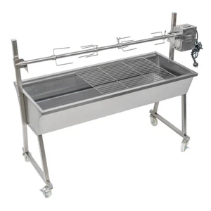 Flaming Coals The Master 1200 Stainless Steel Spit Roaster with 30kg Motor Bundl - Picture 1 of 10