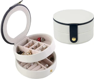 Travel Jewelry Box Small Jewelry Organizer Portable Jewelry Case for Ring Pendan - Picture 1 of 12
