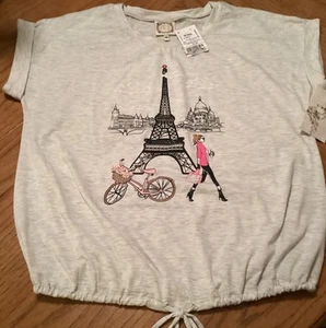 Truself Top Women's Size Small Short Sleeve Graphic Print Round Neck Shirt - Picture 1 of 5