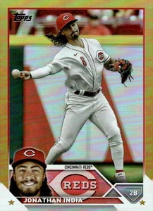 2023 Topps #594 Jonathan India lamina d'oro - Foto 1 di 2