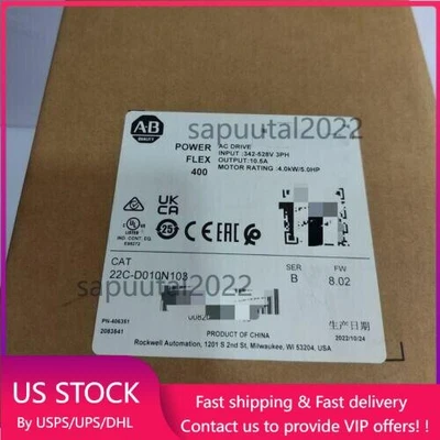 New Factory Sealed 22C-D010N103 / B PowerFlex 400 4 kW 5 HP AC Drive AB - Image 1 of 4