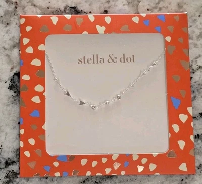 COLLAR GARGANTILLA CELESTIAL PLATA STELLA & DOT Delicadas Capas Chevrones NUEVO Foto 1 de 4