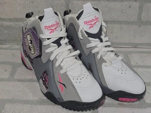 Reebok Kamikaze II 2 Breast Cancer Awareness Shoes Men 6.5 Pink Grey Shawn Kemp - Picture 1 of 15