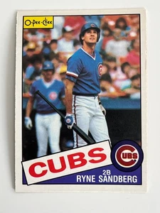 O-Pee-Chee Ryne Sandberg 1985 #296 Chicago Cubs Salón de la fama Casi nuevo+ - Imagen 1 de 2