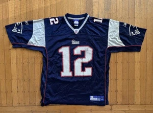 VTG Tom Brady New England Patriots Size XL Jersey Reebok Authentic On Field NFL - Picture 1 of 6
