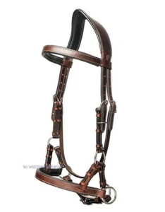 Western Imports Sidepull anatómico sin mordida marrón oscuro + marrón claro sangre completa - Imagen 1 de 2