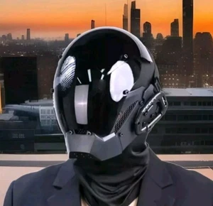 Coole Maske Sci Fi Futuristisches Design Vollvisier Punk Maske Cosplay Weihnachtsgeschenke - Bild 1 von 12