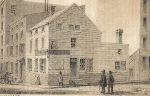 1857 Litho London UK Scene - Old Reynold's Beer House - Thames & Temple - Picture 1 of 2