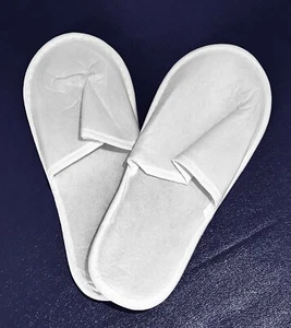 1 Paar Gästeschuhe ★ Gäste-Slipper Hausschuhe Spa Hotelslipper 29cm★ Weiß ★ NEU - Bild 1 von 1