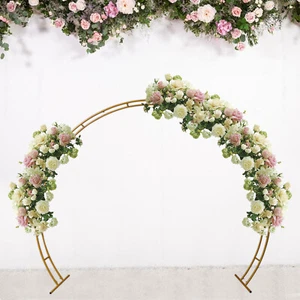 Moon Gate Wedding Party Walk Through Flower Arch Circular Floral Archway Frame - Picture 1 of 17