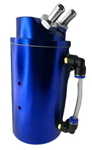 DEPÓSITO DE ACEITE REDONDO AZUL TANQUE DE CAPTURA RESPIRADOR LATA 9mm UNIVERSAL - Imagen 1 de 6