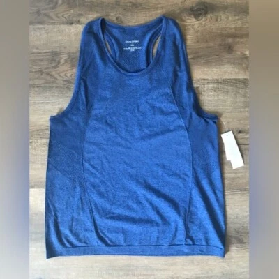 Camiseta sin mangas Banana Republic para mujer atlética sin costuras espalda deportiva azul, talla XXL Foto 1 de 4