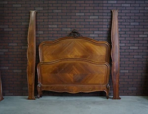 Antique French Full Bed ~ Parisian Bed ~ French Rococo Bed ~ Louis XV Bed - Picture 1 of 5