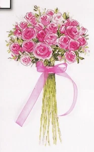 Kit de punto de cruz contado Design Works RAMO DE ROSAS boda hogar **RARO** - Imagen 1 de 3