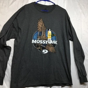 Mossy Oak T-Shirt Mens S Gray Long Sleeve NWT - Picture 1 of 9