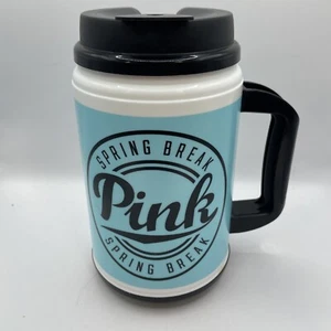 Victoria Secret PINK Insulated Travel Mug Spring Break Hot or Cold 24 oz - Picture 1 of 8