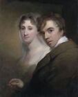  peinture à l'huile peinte à la main sur toile "Thomas Sully peignant sa femme"