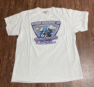 Calvin Johnson #81 Detroit Lions Purple T-shirt Large Megatron Foundation Rare￼ - Picture 1 of 8