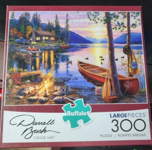 300 Piece Jigsaw Puzzle for Adults Large Piece Memory Lane /Canoe Lake Lot Of 2 - Picture 1 of 2