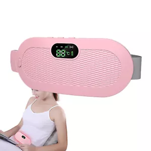 Electric Heating Pad For Cramps Menstrual Women Period Pain Relief Massage Belt - Picture 1 of 9