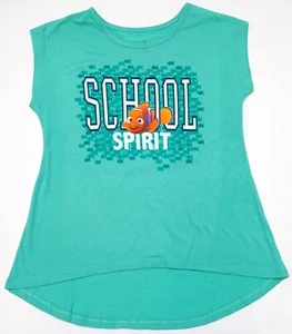 New Disney Parks Finding Nemo "School Spirit" High Low Youth Girl's T-Shirt S-XL - Picture 1 of 1