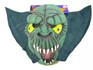 FANG FACE Mask w/ Collar Halloween Green Vampire Rubies Monster Funny Adult NEW - Picture 1 of 1
