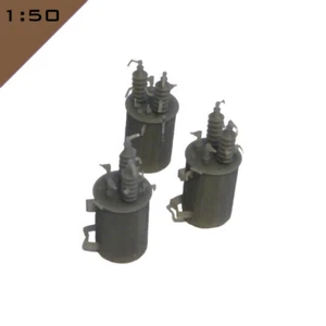 3x 3D printed POLE MOUNTED ROUND TRANSFORMER 1:50 Model MiniatureDiorama Scenery - Picture 1 of 5