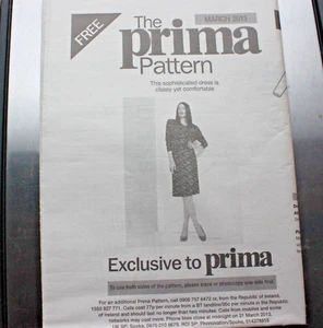 Prima Sewing Pattern, Dress, uncut, unused, March 2013 - Picture 1 of 6