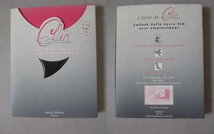 COLLANT VINTAGE VOILE LYCRA NOIR 15D CLIO Fabrication Française Taille 4 - Imagen 1 de 1