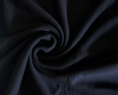 1+ Yard  Black Heavy Polyester with some ribbing Fabric 47" X 70" 1 way stretch - Image 1 of 4