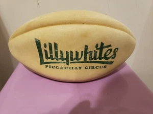 Pelota de Rugby Vintage Lillywhites Piccabilly Circus Muy Usada - Imagen 1 de 7