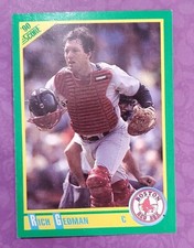 1990 Score #173 Rich Gedman Boston Red Sox Baseball Card - PC Quality & TTM Fuel