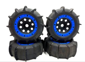 4PCS 17mm Hub Wheel Rim Tires ForARRMA RC Truck 1/7 Mojave 6S V2 4WD BLX Desert - Picture 1 of 5